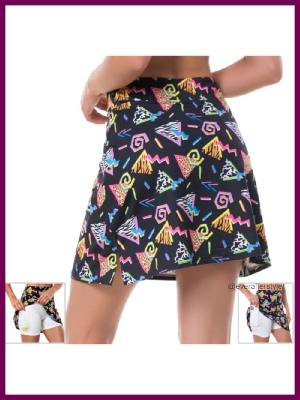 Womens Tennis Skirt Skort with Shorts Pockets Polyester Spandex Athletic Golf